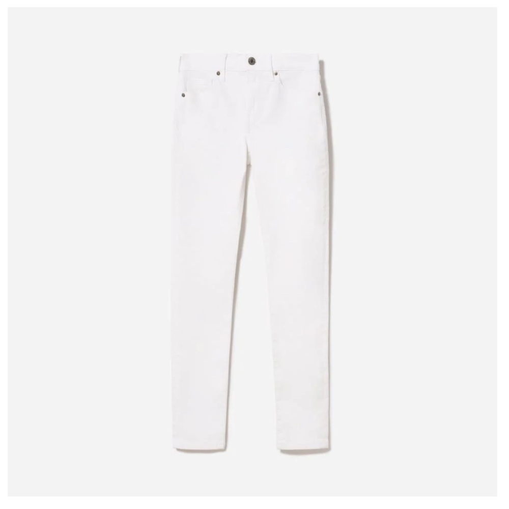 NWT Everlane Curvy High Rise Skinny Jean, Size 29, White
